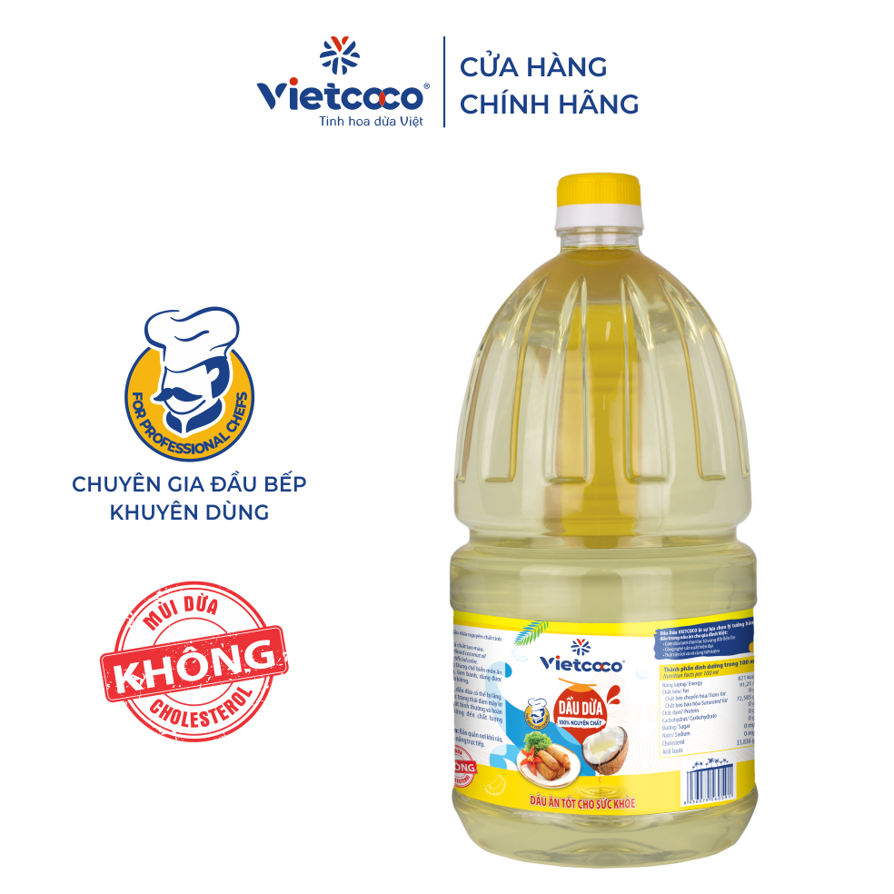 Dầu dừa cooking oil Vietcoco - chai 2 lít